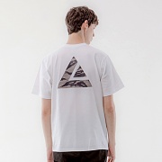 CAMO PYRAMID TEE-WHITE