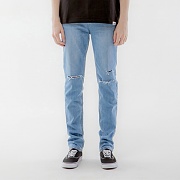 WASHED DENIM PANTS-LIGHT BLUE