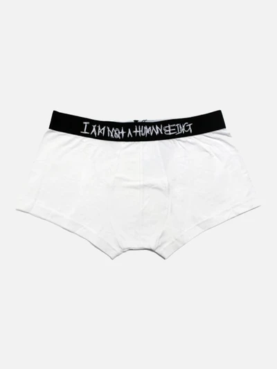 I AM NOT A HUMAN BEING DRAWERS-WHITE