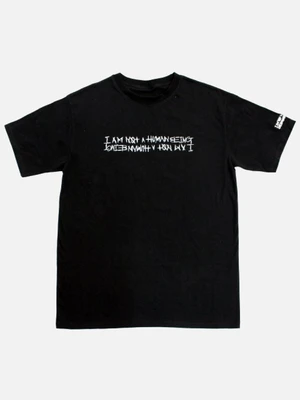 RETRO REFLECTIVE BASIC LOGO TEE-BLACK