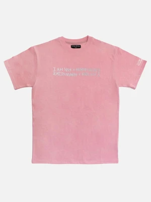 RETRO REFLECTIVE BASIC LOGO TEE-PINK