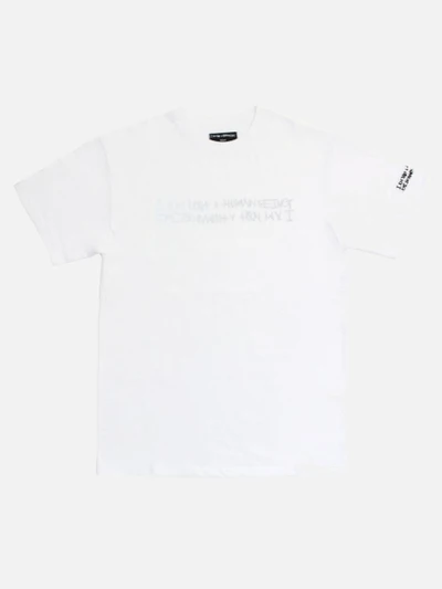 RETRO REFLECTIVE BASIC LOGO TEE-WHITE