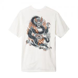 FIRE DRAGON PIG. DYED TEE-NATURAL