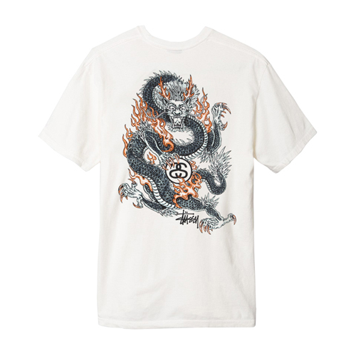 FIRE DRAGON PIG. DYED TEE-NATURAL