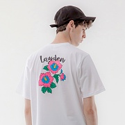 FLOWERS TEE-WHITE