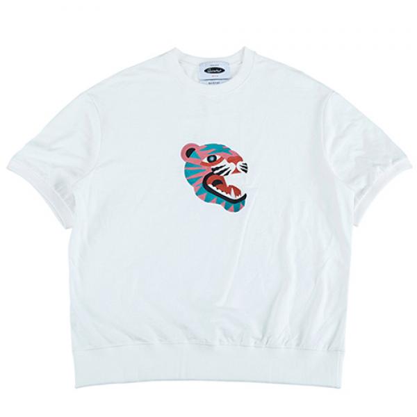 TIGER 2/1 JERSEY SWEAT-WHITE