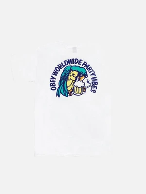 (163081472)OBEY WORLDWIDE PARTY VIBES TEE-WHT