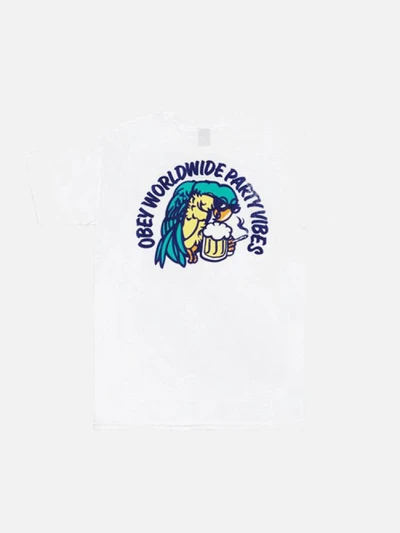 (163081472)OBEY WORLDWIDE PARTY VIBES TEE-WHT