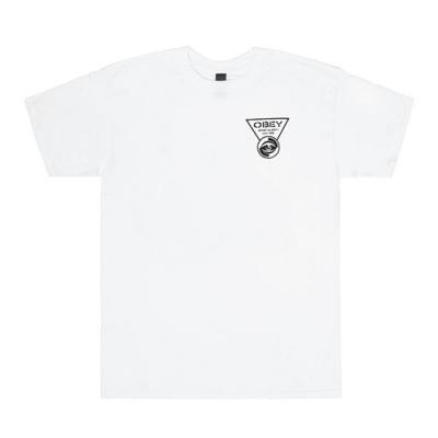 (163081485)OBEY STAY ALERT TEE-WHT