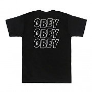 (163081489)OBEY JUMBLE LO - FI TEE-BLK