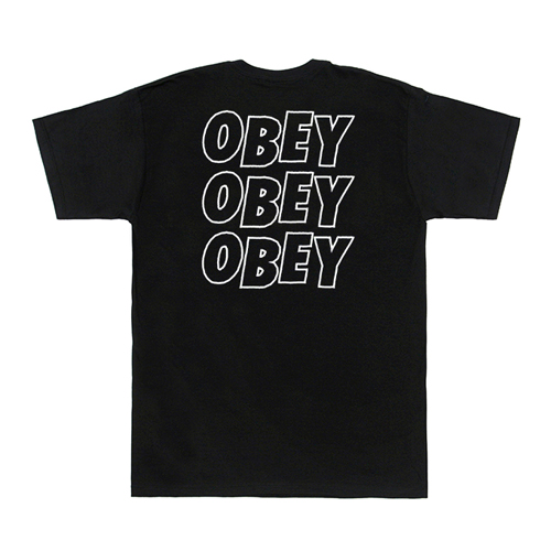(163081489)OBEY JUMBLE LO - FI TEE-BLK