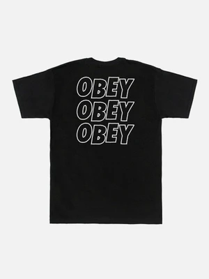 (163081489)OBEY JUMBLE LO - FI TEE-BLK