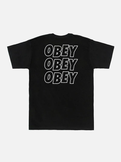 (163081489)OBEY JUMBLE LO - FI TEE-BLK
