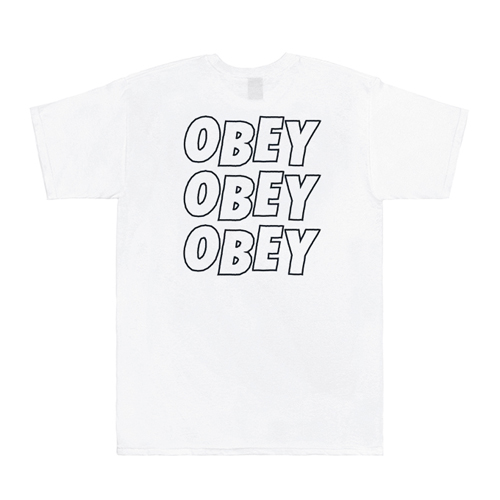 (163081489)OBEY JUMBLE LO - FI TEE-WHT