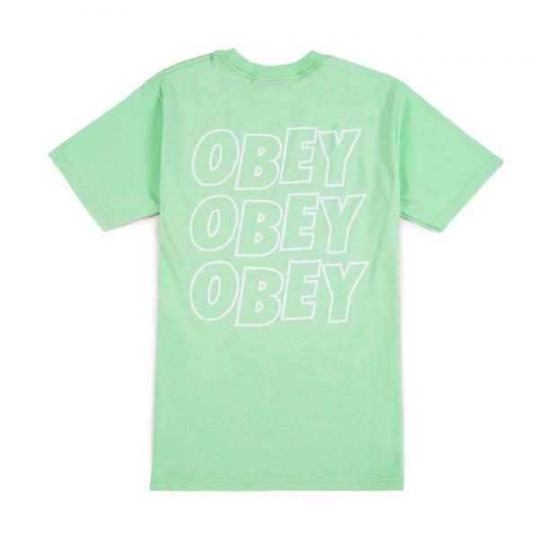 (163081489)OBEY JUMBLE LO - FI TEE-MINT