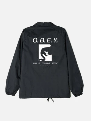 (125001487)WAKE UP CONSUME REPEAT COACHES JKT-BLK