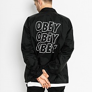 (125001489)OBEY JUMBLE LO - FI COACHES JKT-BLK