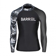 ODD RASHGUARD MEN-BLACK-BK.HAWAII STR-D.GREY