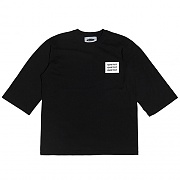 OG LOGO 3/4 NORMAL-NECK T-SHIRTS -BLACK