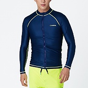 KUA ZIP-UP RASHGUARD-NAVY