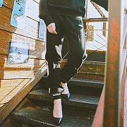 BOLD LOGO SWEATPANTS-BK