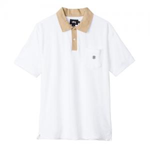 REVERSE TERRY POLO-WHT