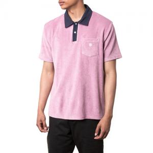 REVERSE TERRY POLO-MAUVE