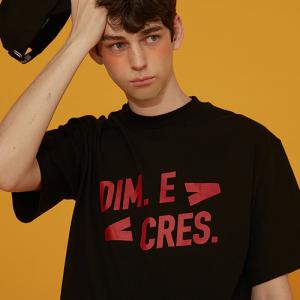 DIM. E CRES. SIMPLE LOGO HALF TEE_BLACK