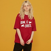 DIM. E CRES. SIMPLE LOGO HALF TEE_RED