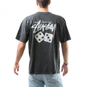 DICE PIG DYED TEE-BLK
