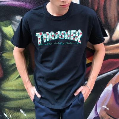 ROSES S/S TEE-BLACK