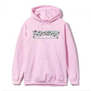 ROSES PULLOVER HOOD-LIGHT PINK