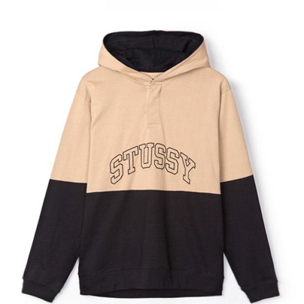 BLOCK HOODED JERSEY-BLAC