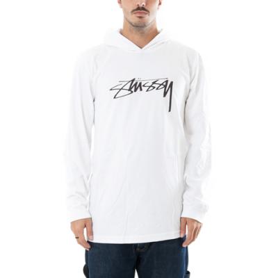 SMOOTH STOCK LS HOOD TEE-WHITE