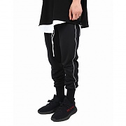 Piping Jogger Pants Black