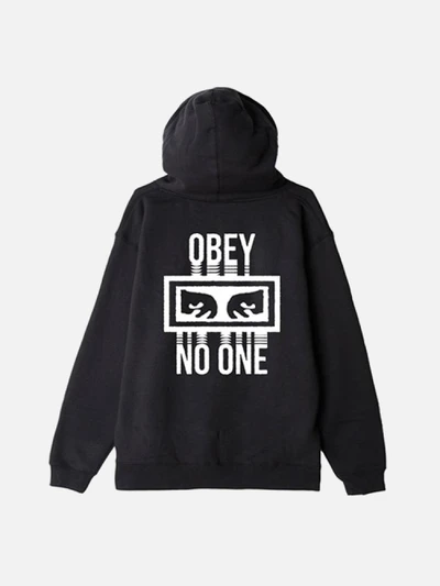 (111731559)NO ONE PULLOVER HOOD-BLACK