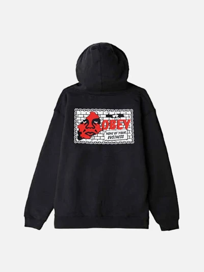 (111751560)NONE OF YOUR BUSINESS HOOD ZIP-BLACK