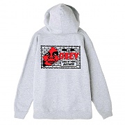 (111751560)NONE OF YOUR BUSINESS HOOD ZIP-HEATHER GREY
