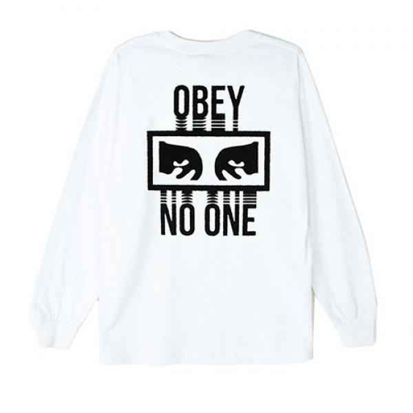 (164901559)NO ONE LS TEE-WHITE