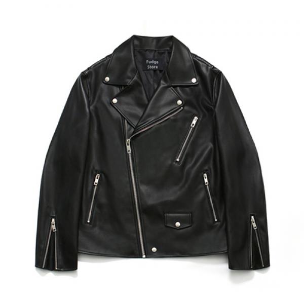 [ver.] Buffing Leather Rider Jacket