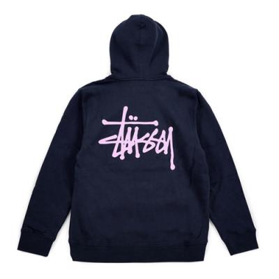 BASIC STUSSY HOOD-NAVY(PINK)