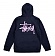 BASIC STUSSY HOOD-NAVY(PINK)