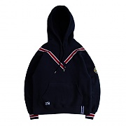 [ROMANTIC CROWN] BAND LINE HOODIE_NAVY