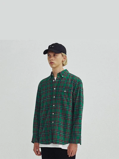 TARTAN CHECK SHIRTS GA [GREEN](GAVS04)