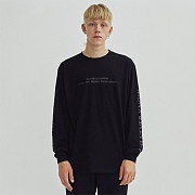 SLOGAN LONG SLEEVE GA [BLACK](GAVT07)