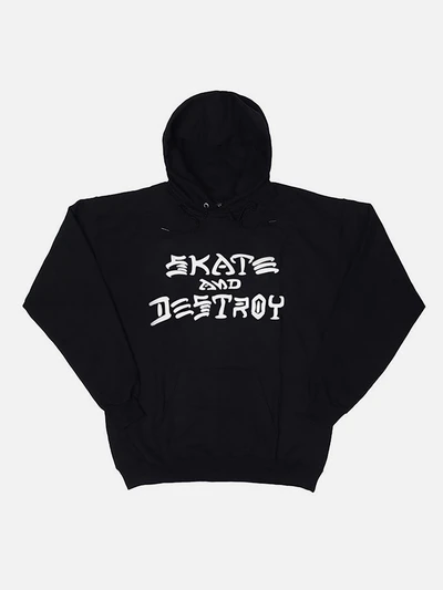 스케이트 앤 디스트로이 후드티 BLACK