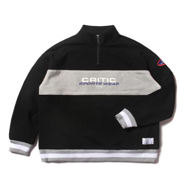 CSW HALF ZIP SWEAT SHIRT(BLACK)_CTOEACR05UC6
