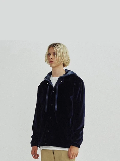 COACH JACKET GA [VELVET-NAVY]