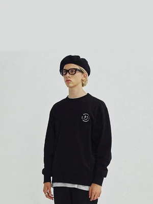 SMILE CREWNECK GA [BLACK]