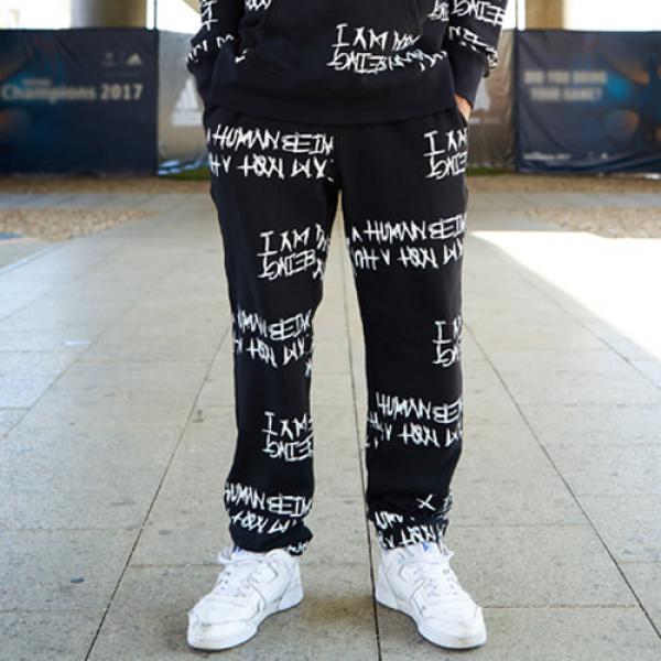 Basic Logo Pattern Sweat Pant - Black